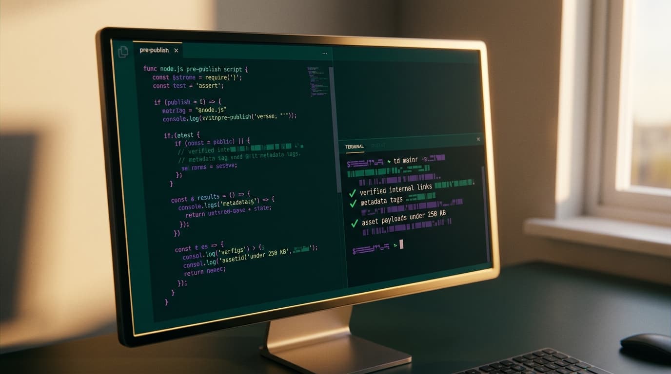 Automating Pre-Publish Site Checks with Lightweight Scripts